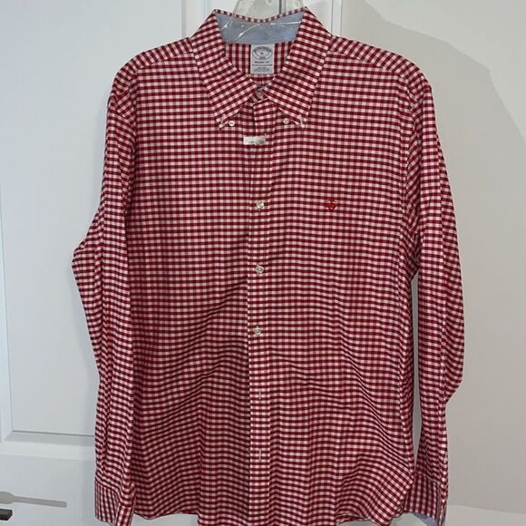 Brooks Brothers Regent Non-Iron NC State Wolfpack Supima Gingham Golden Fleece - Picture 2 of 6
